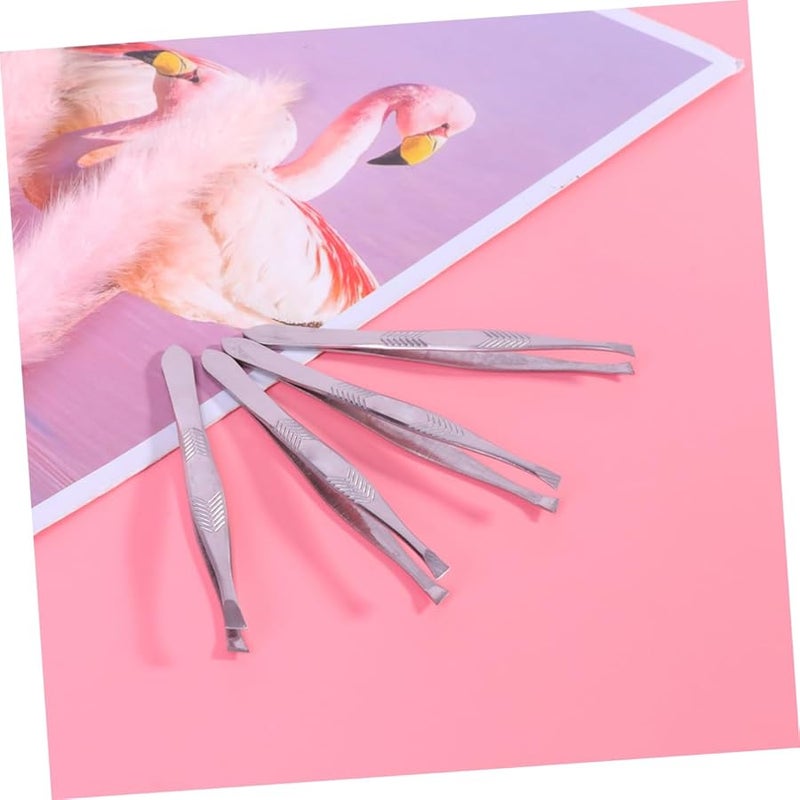 NOLITOY 24PCS Stainless Steel Tip Eyebrow Tweezers Heart Design For Ingrown Hair Removal - Image 4